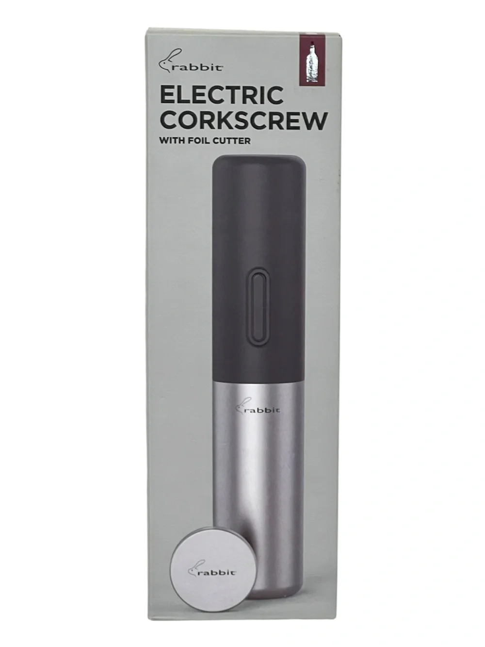 Rabbit Stainless Steel Electric Corkscrew with Foil Cutter New In Box (NIB)